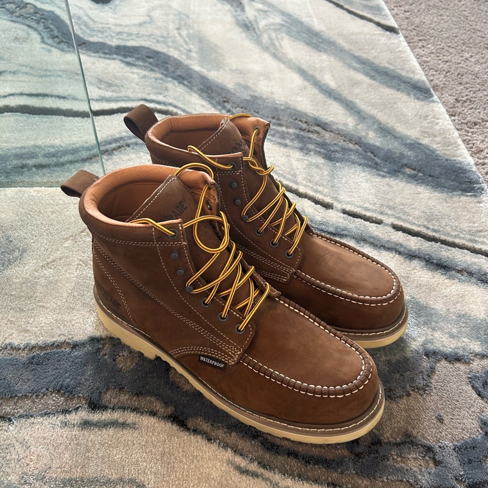 Men's Brown Leather Composite Toe Boots